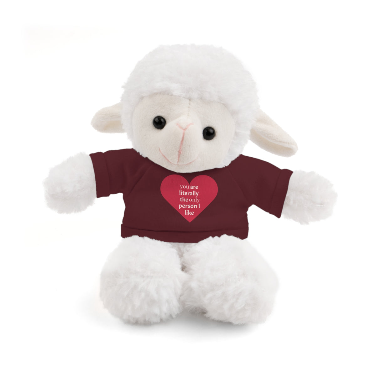 "You're Literally The Only Person I Like" Stuffed Animal with Tee