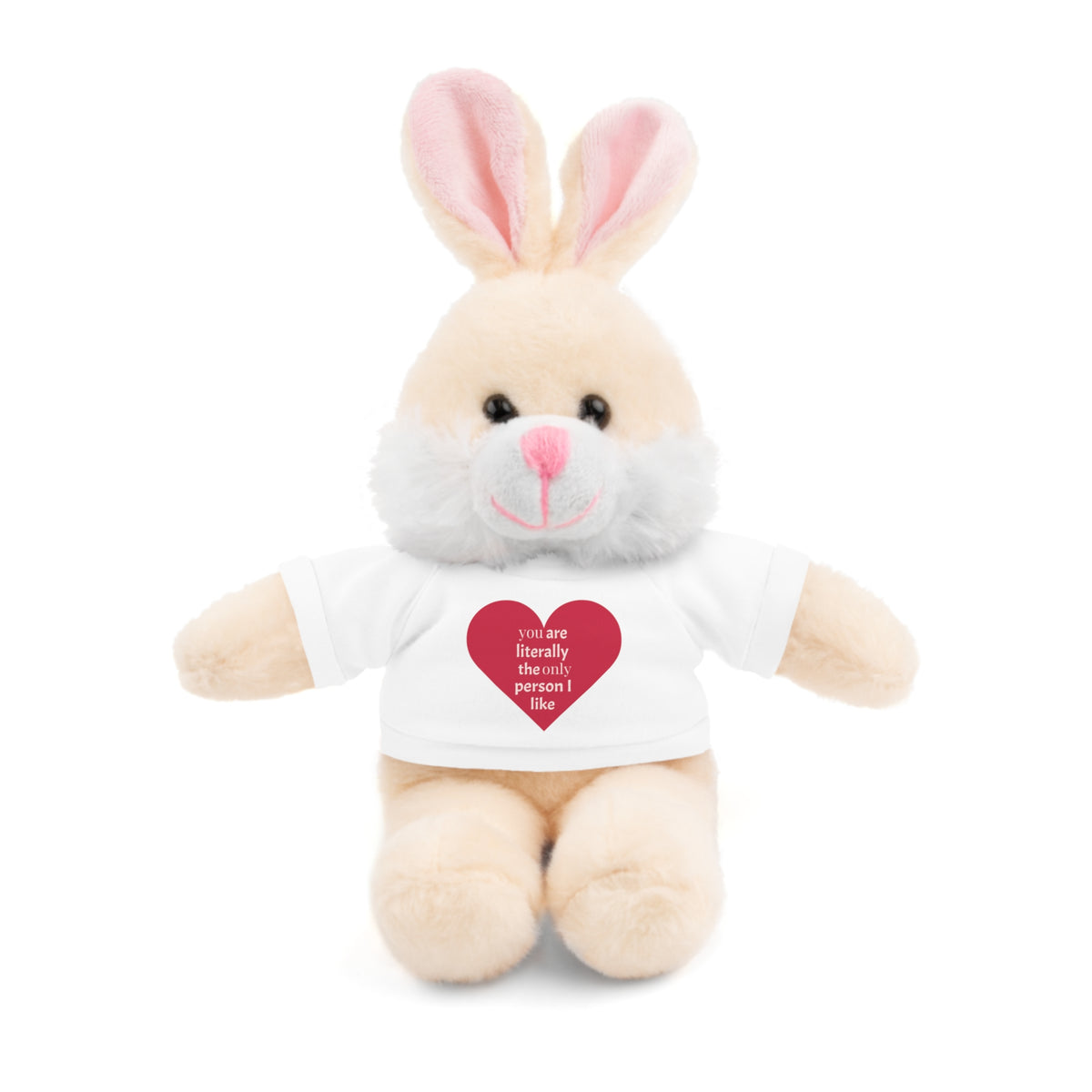 "You're Literally The Only Person I Like" Stuffed Animal with Tee