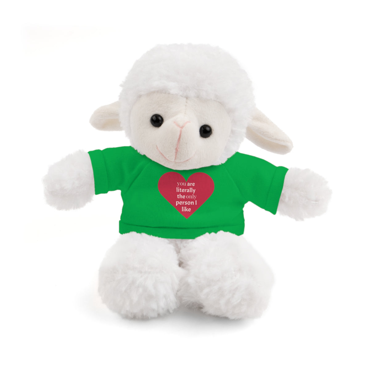 "You're Literally The Only Person I Like" Stuffed Animal with Tee