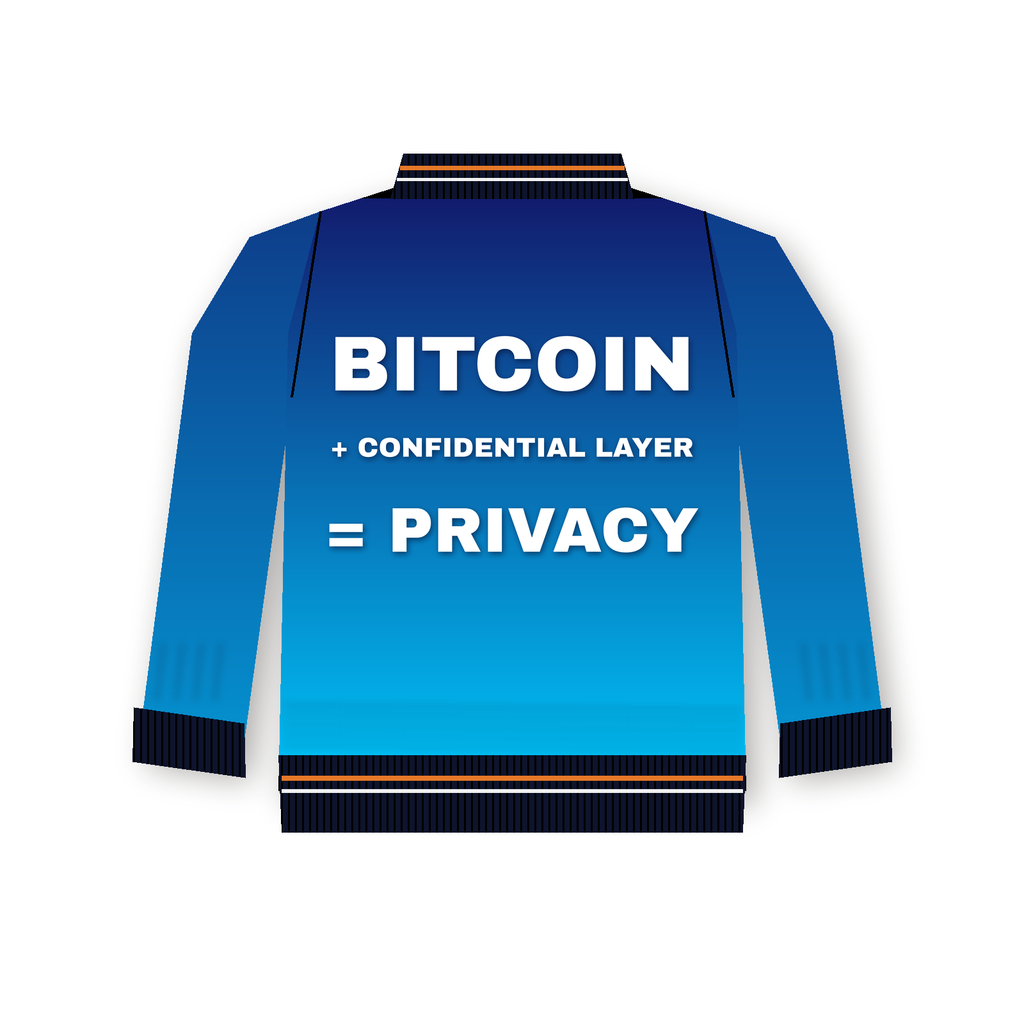 Bitcoin + Confidential Layer = Privacy Bomber Jacket (design mockup)