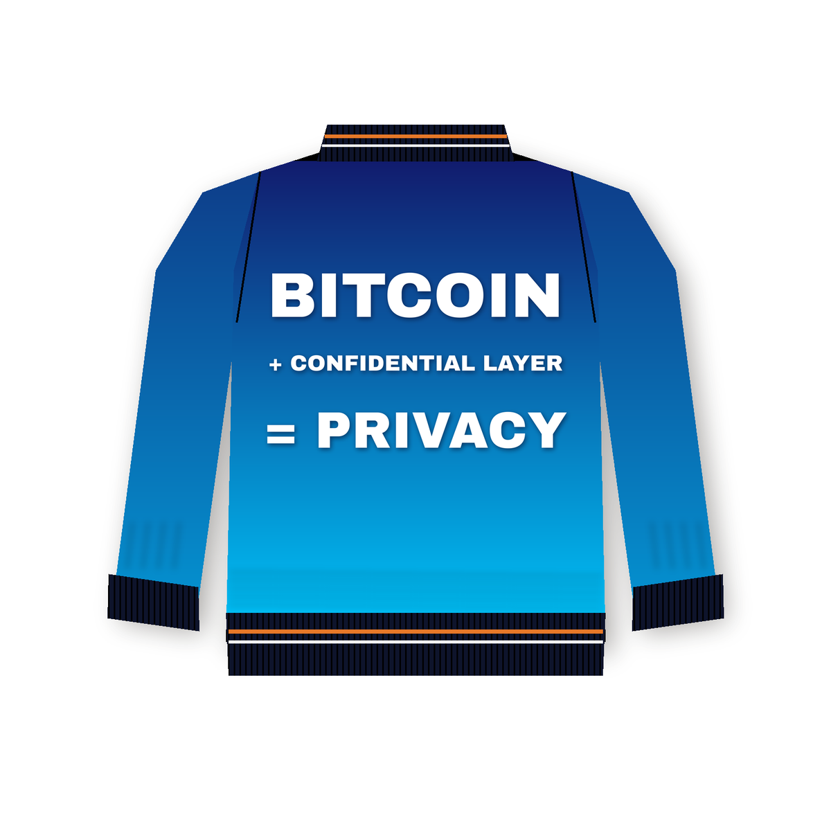 Bitcoin + Confidential Layer = Privacy Bomber Jacket (design mockup)