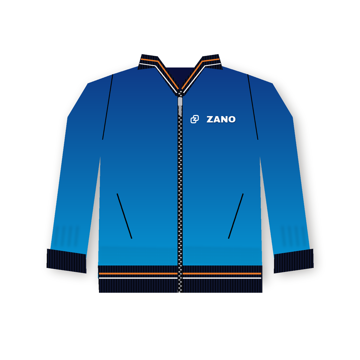 Bitcoin + Confidential Layer = Privacy Bomber Jacket, front with Zano symbol and ZANO lettering on the left chest (design mockup)