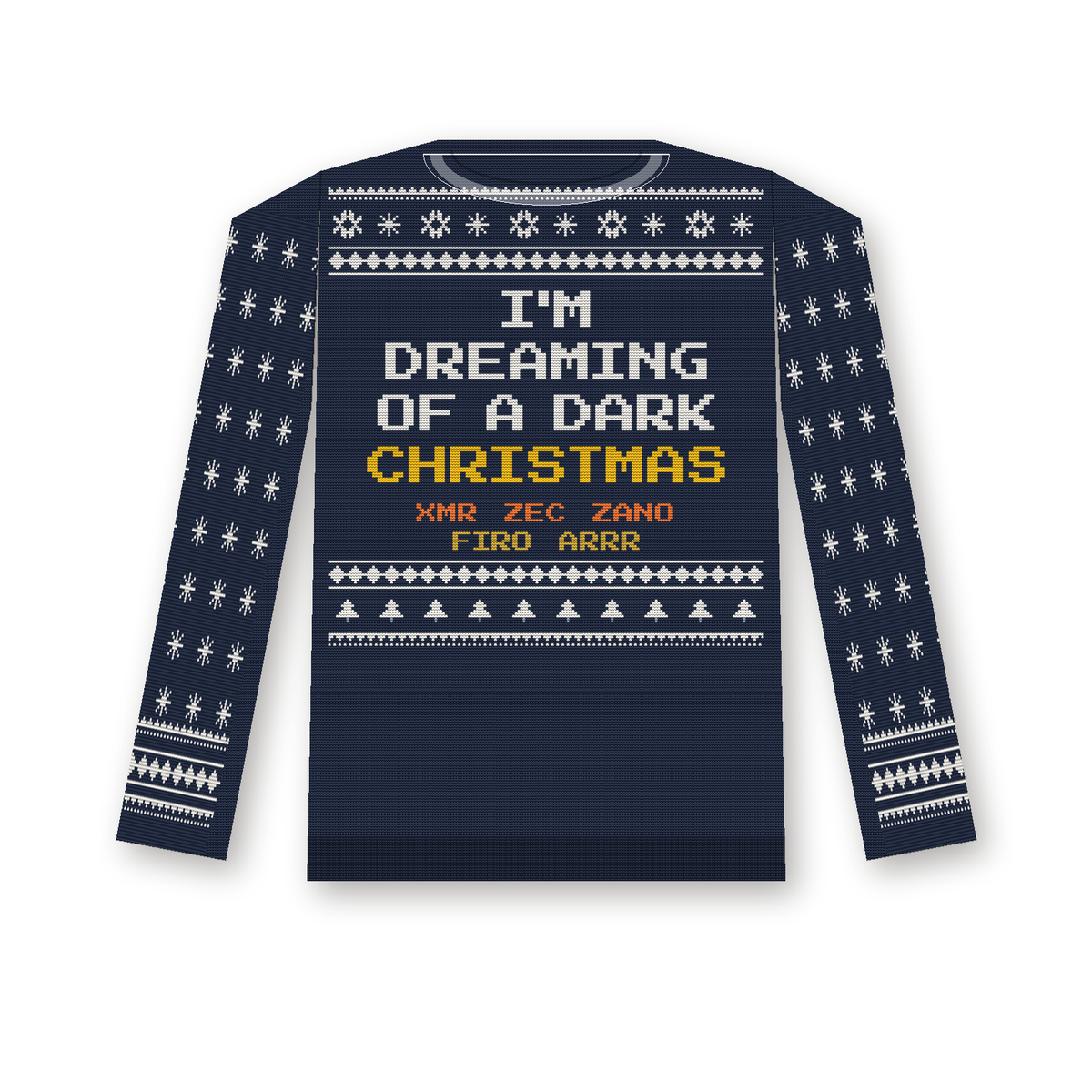 I'm Dreaming of a Dark Christmas Ugly Xmas Sweater (design mockup)
