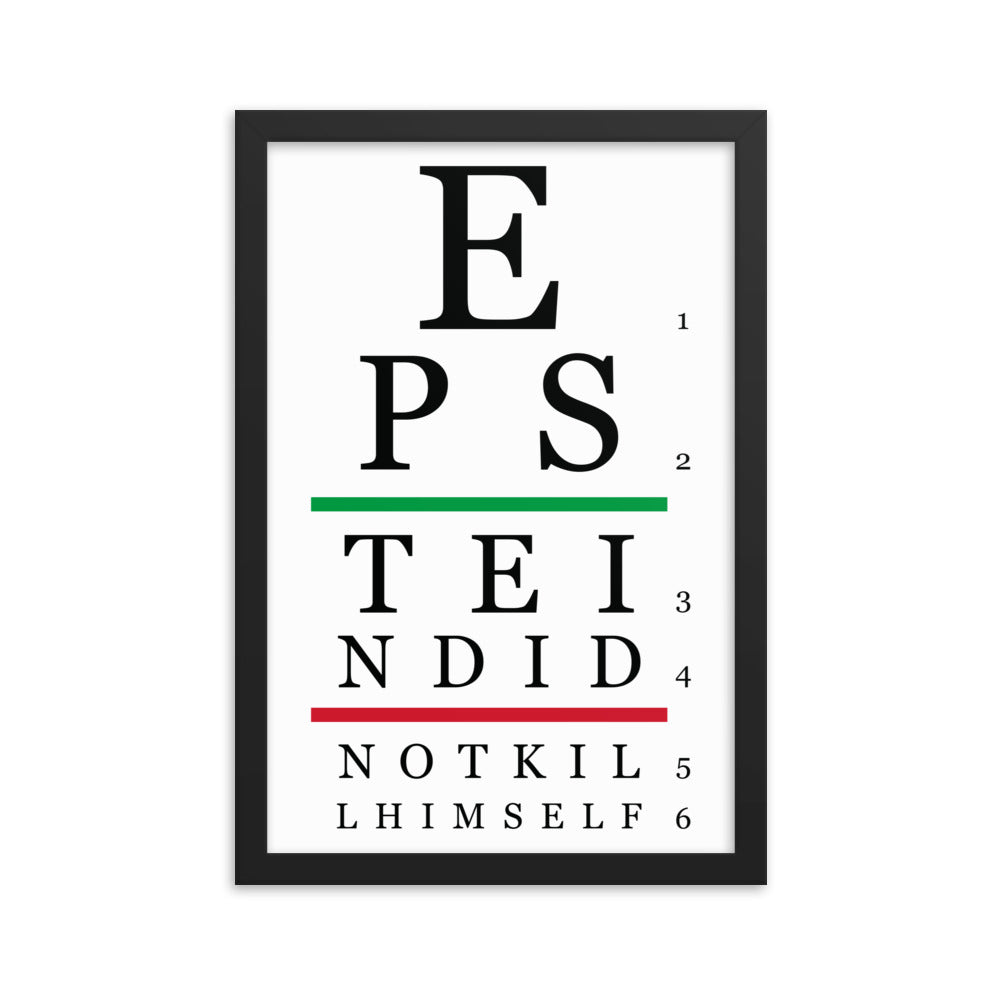 Epstein Didn't Kill Himself Eye Chart