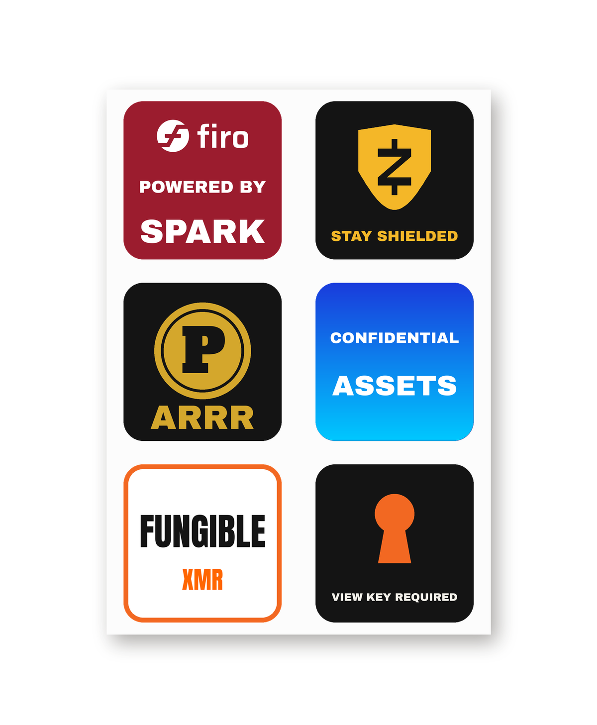 Privacy Coin Sticker Sheet (design mockup)