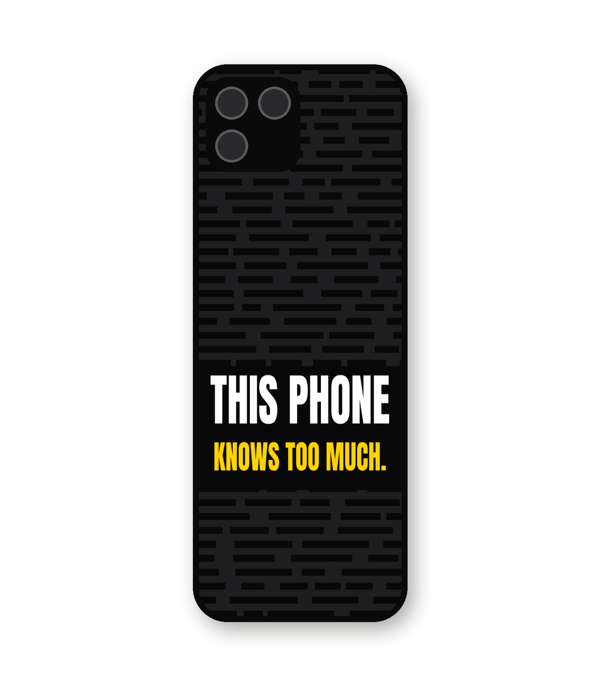 This Phone Knows Too Much Tough Case for iPhone® (design mockup)