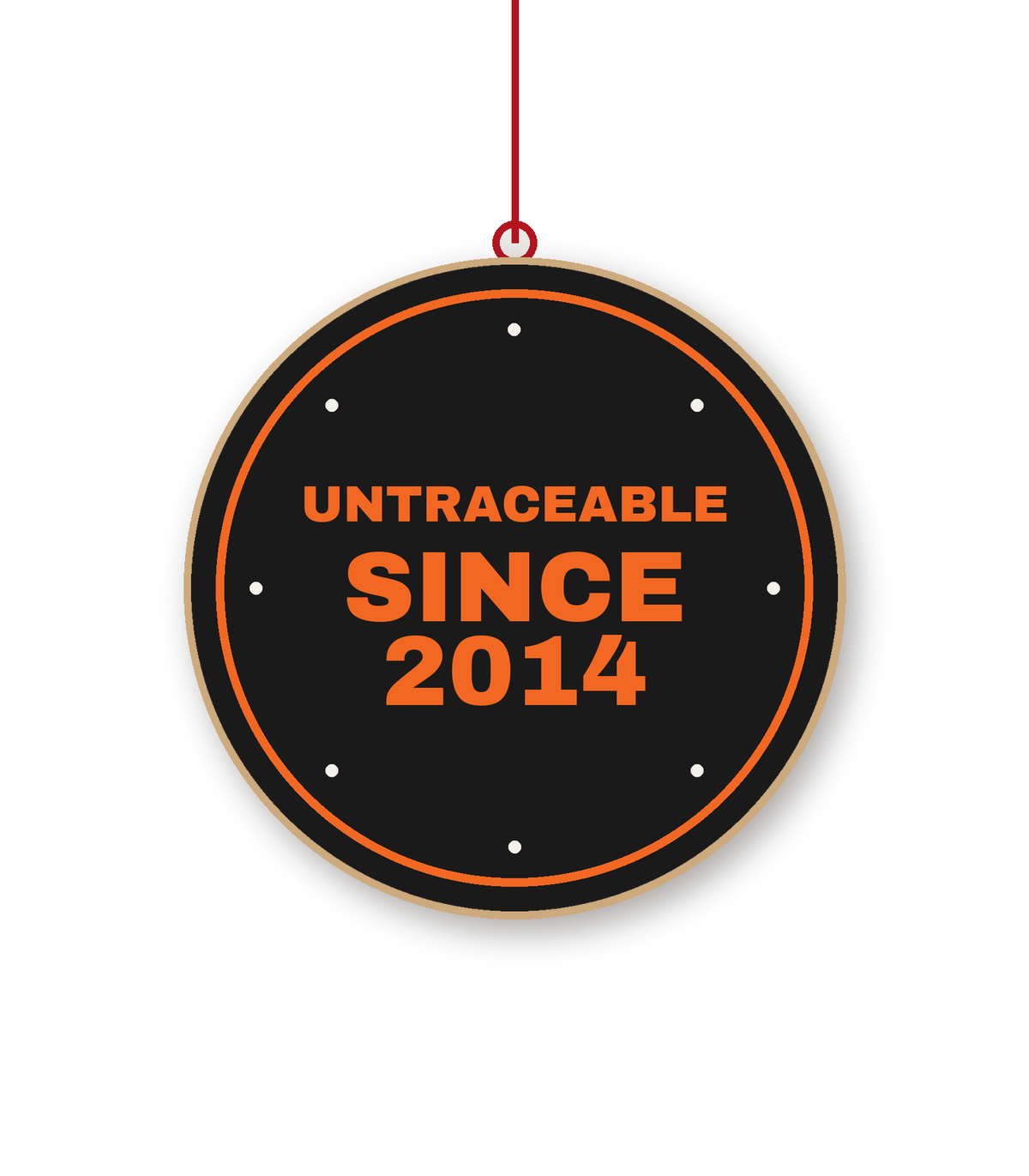 Untraceable Since 2014, Agora Threads Xmas Ornament (design mockup)