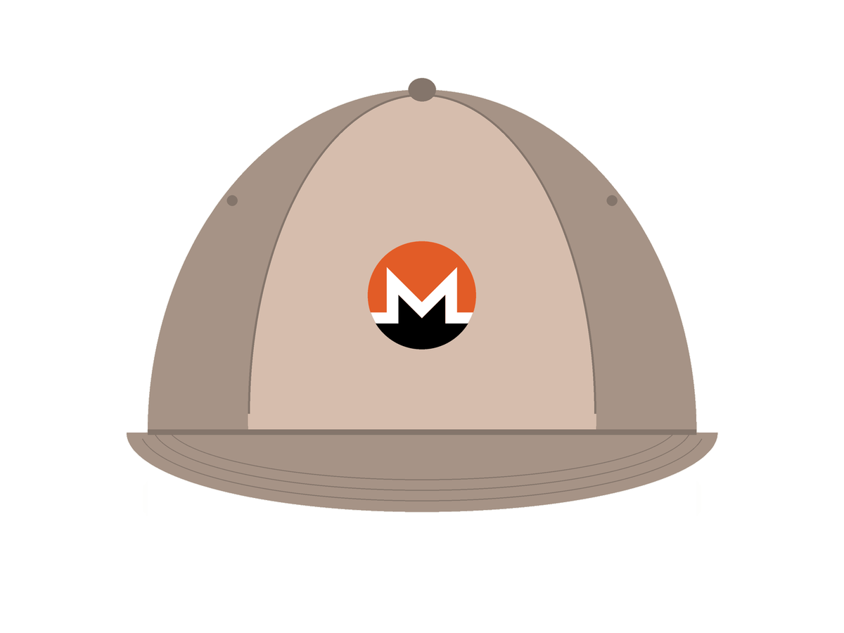 Monero XMR Logo Embroidered Dad Hat (design mockup)