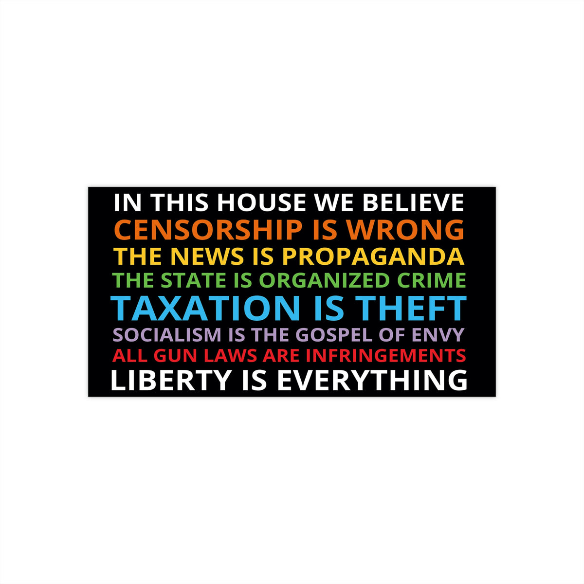 In This House Bumper Sticker