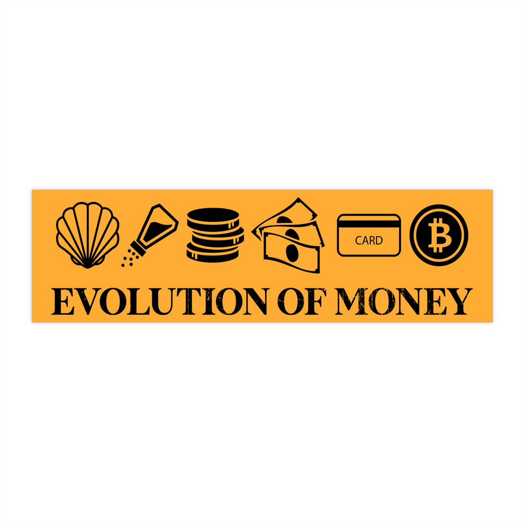 Evolution Of Money Bumper Sticker