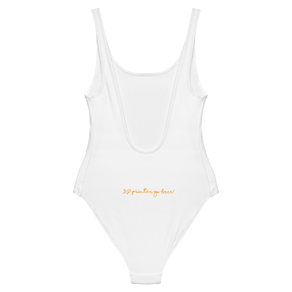 Print Guns, Not Money One-Piece Swimsuit