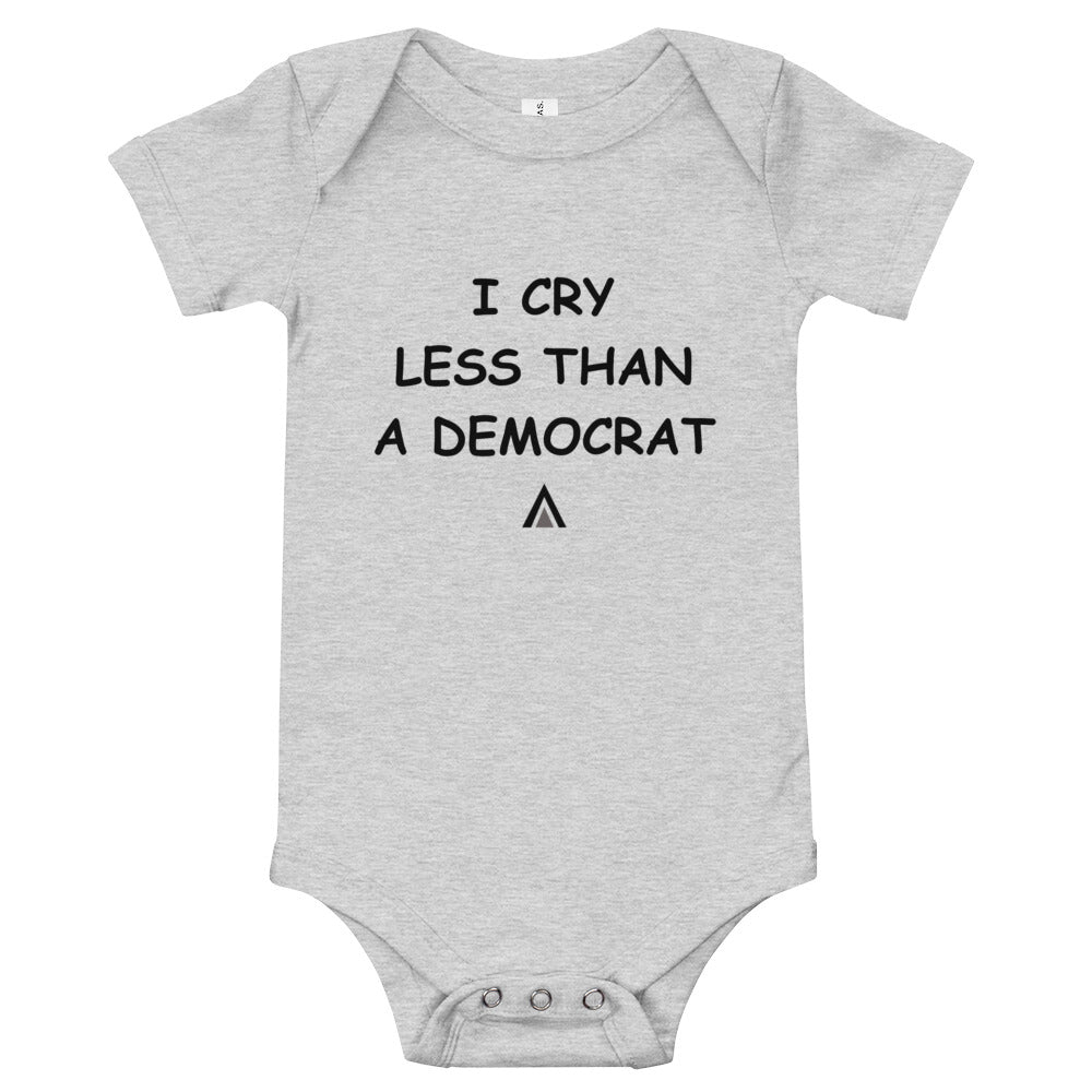 I Cry Less Than A Democrat Baby Short Sleeve One Piece