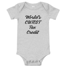 Load image into Gallery viewer, World&#39;s Cutest Tax Credit Baby Short Sleeve One Piece

