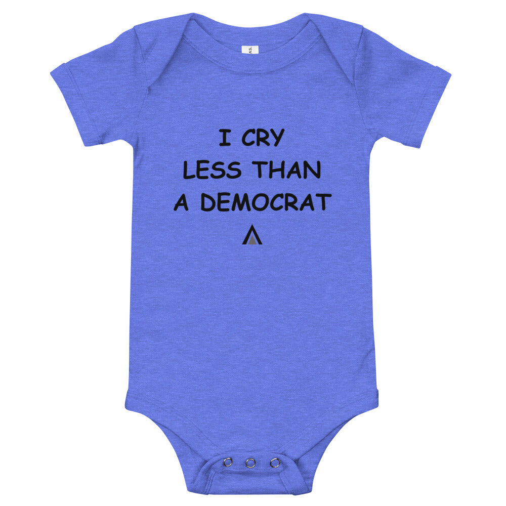 I Cry Less Than A Democrat Baby Short Sleeve One Piece
