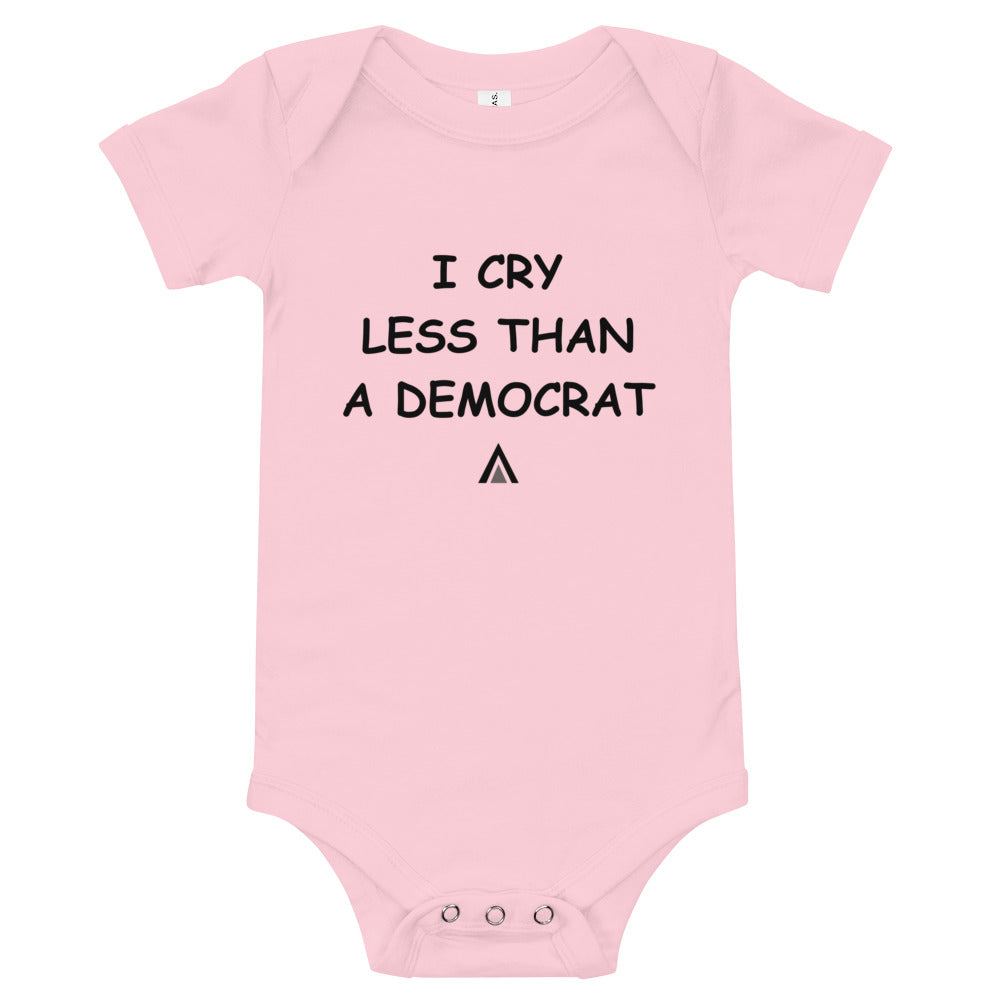 I Cry Less Than A Democrat Baby Short Sleeve One Piece