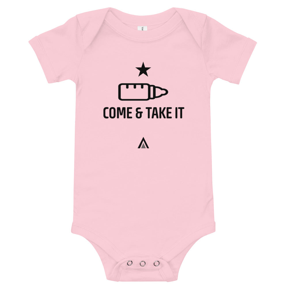 Come & Take It Baby Short Sleeve One Piece