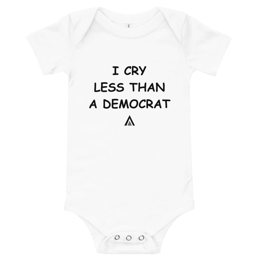 I Cry Less Than A Democrat Baby Short Sleeve One Piece