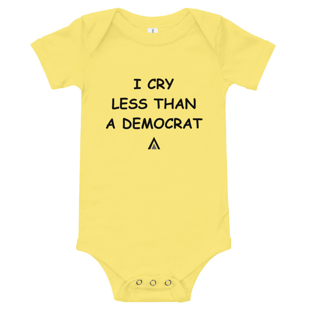 I Cry Less Than A Democrat Baby Short Sleeve One Piece