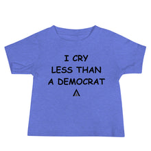 Load image into Gallery viewer, I Cry Less Than A Democrat Baby Jersey Short Sleeve Tee
