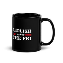 Load image into Gallery viewer, Abolish The FBI Black Glossy Mug
