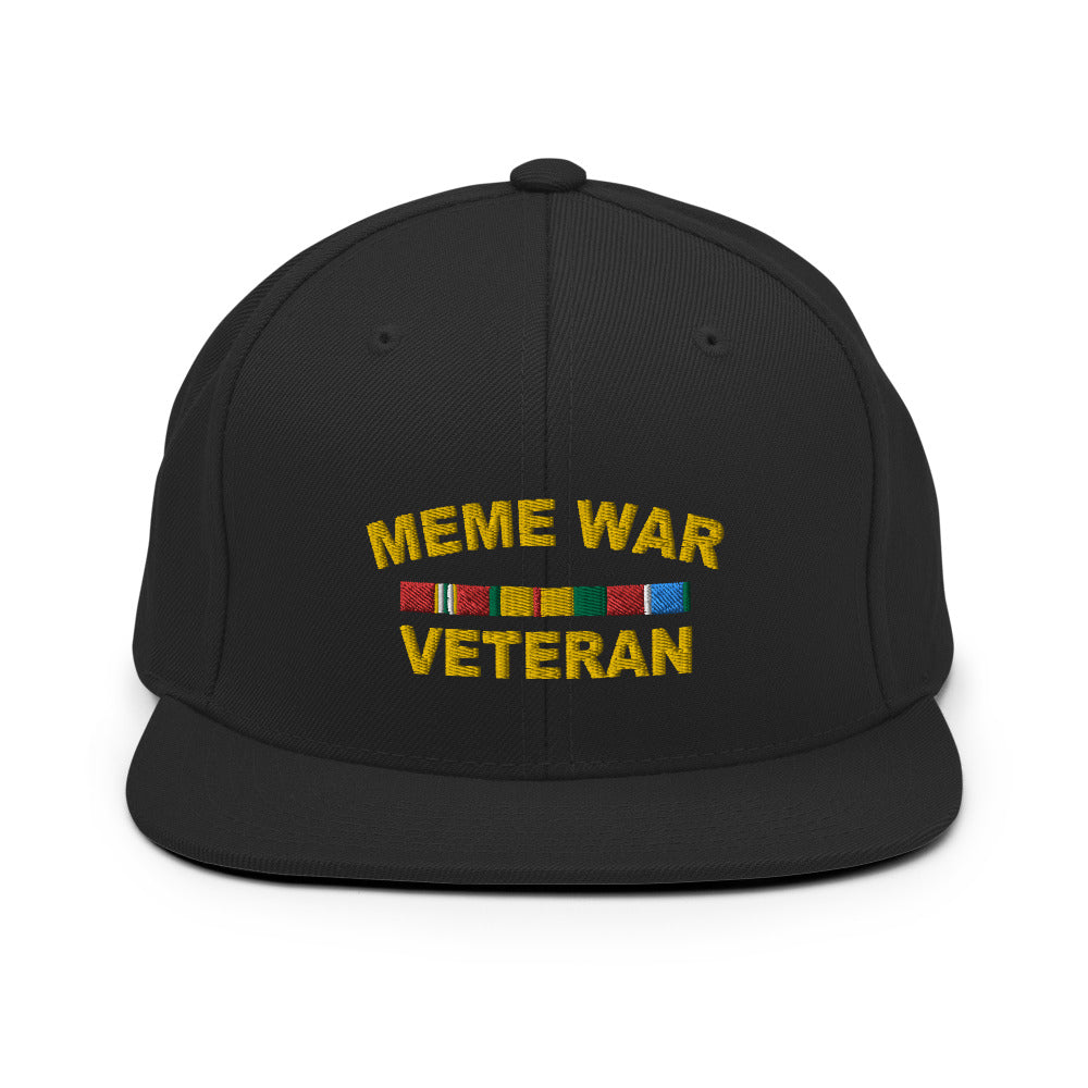 Meme War Veteran Snapback Hat