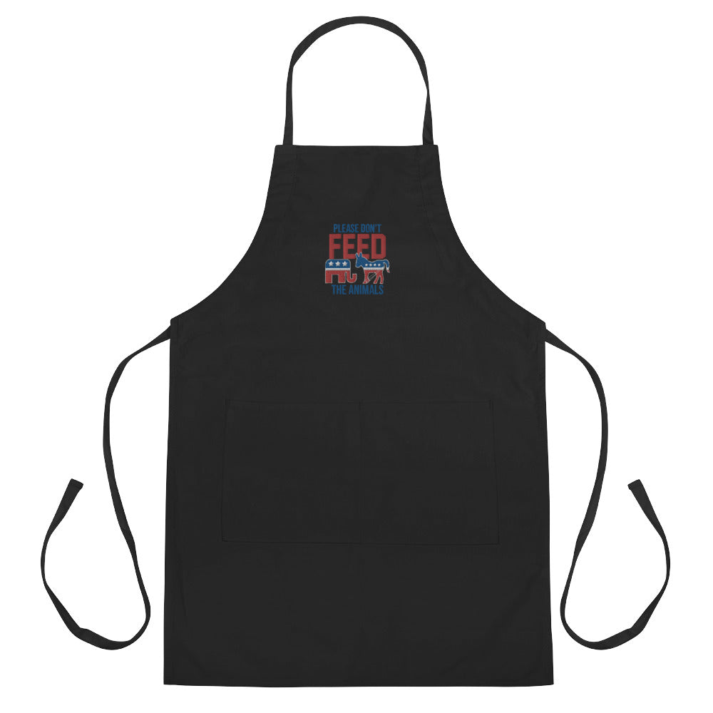 Don't Feed The Animals Embroidered Apron