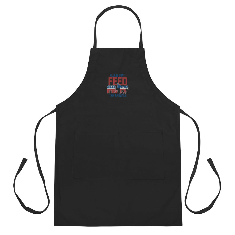 Don't Feed The Animals Embroidered Apron