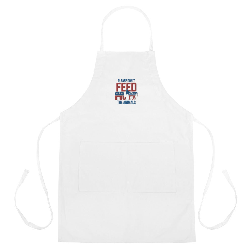 Don't Feed The Animals Embroidered Apron