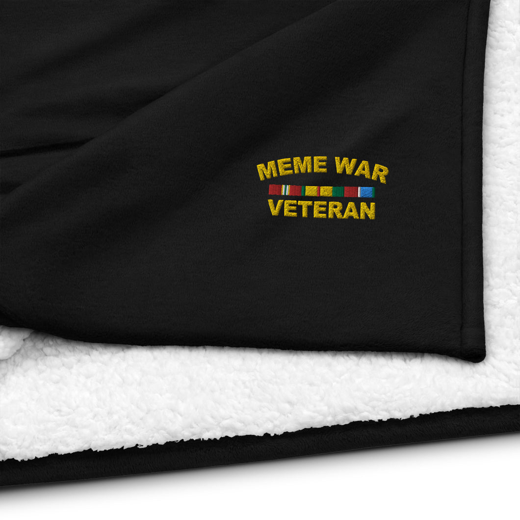 Meme War Veteran Sherpa Blanket