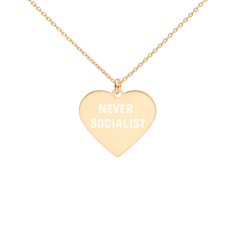 Never Socialist Heart Necklace