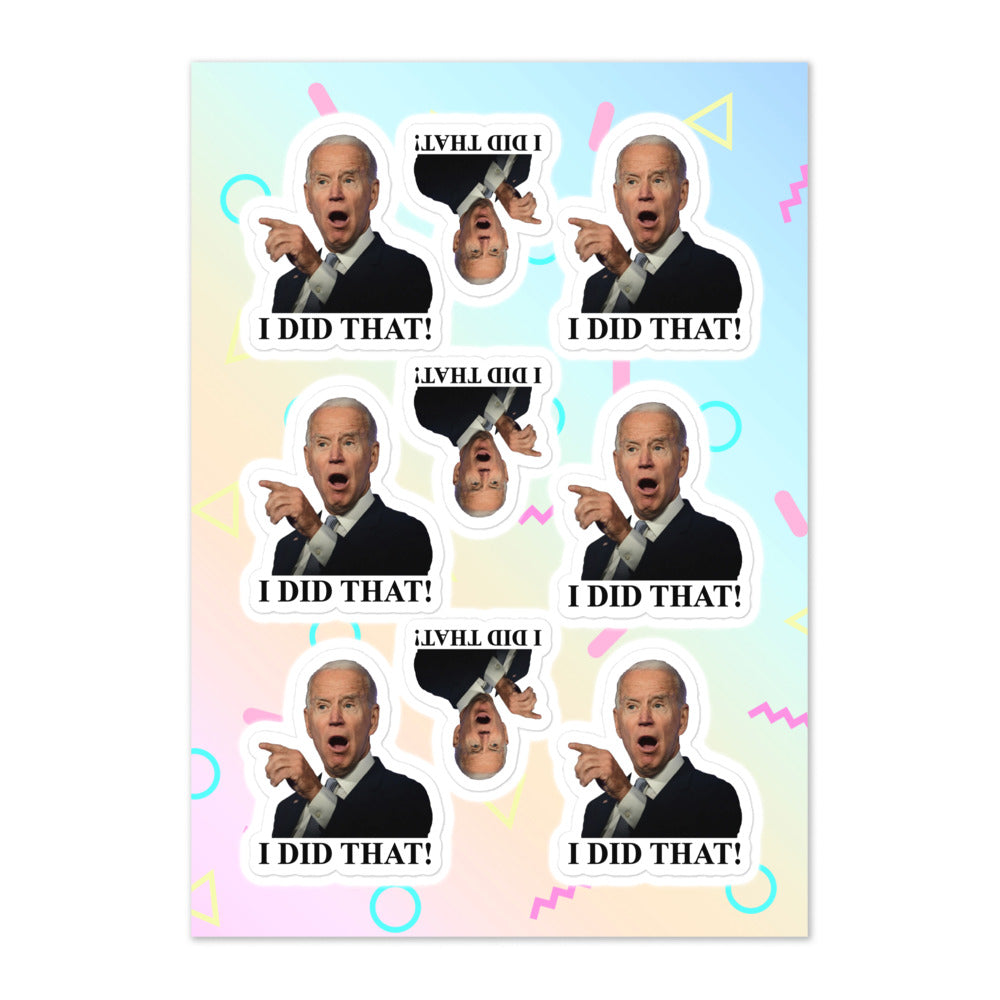 Joe Biden Gas Pump Sticker Sheet