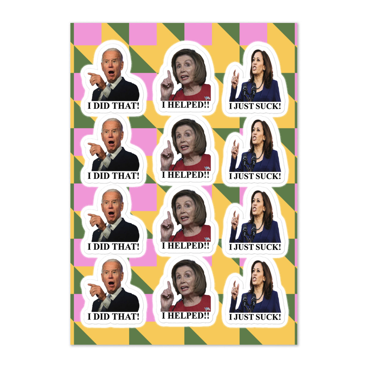 DNC Gas Pump Sticker Sheet