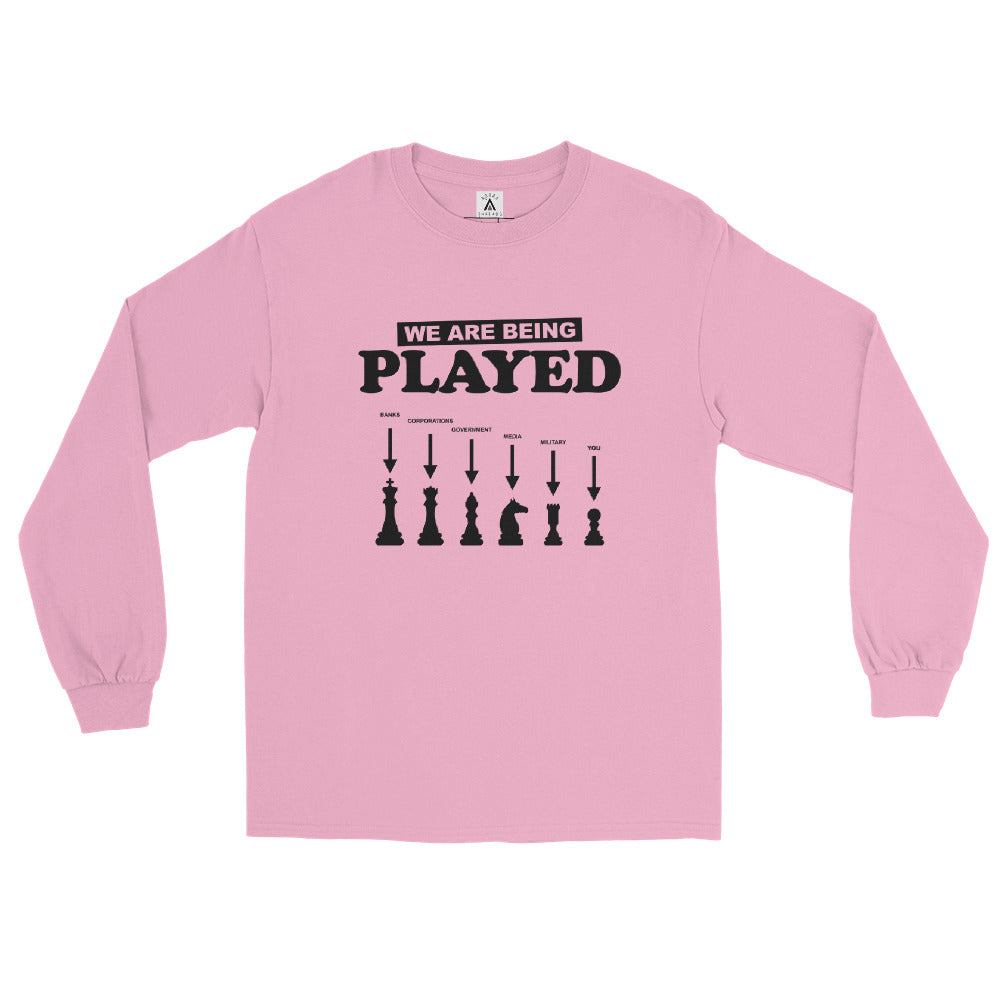 We Are Being Played Men’s Long Sleeve Shirt