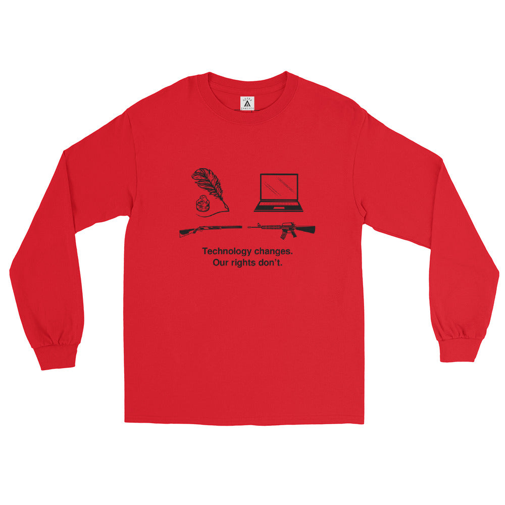 Technology Changes Our Rights Don't Men’s Long Sleeve Shirt