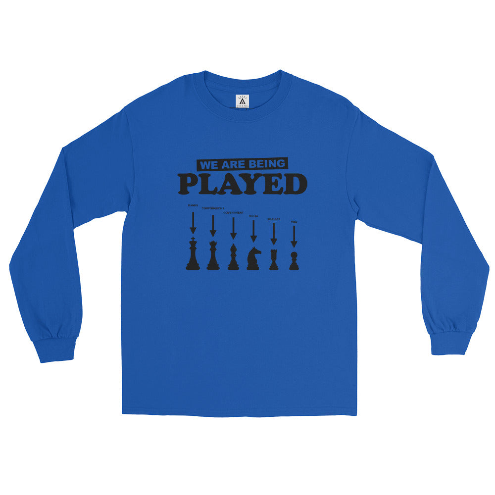 We Are Being Played Men’s Long Sleeve Shirt