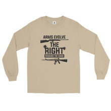 Load image into Gallery viewer, Arms Evolve The Right Remains The Same Men’s Long Sleeve Shirt
