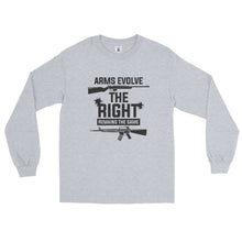 Load image into Gallery viewer, Arms Evolve The Right Remains The Same Men’s Long Sleeve Shirt
