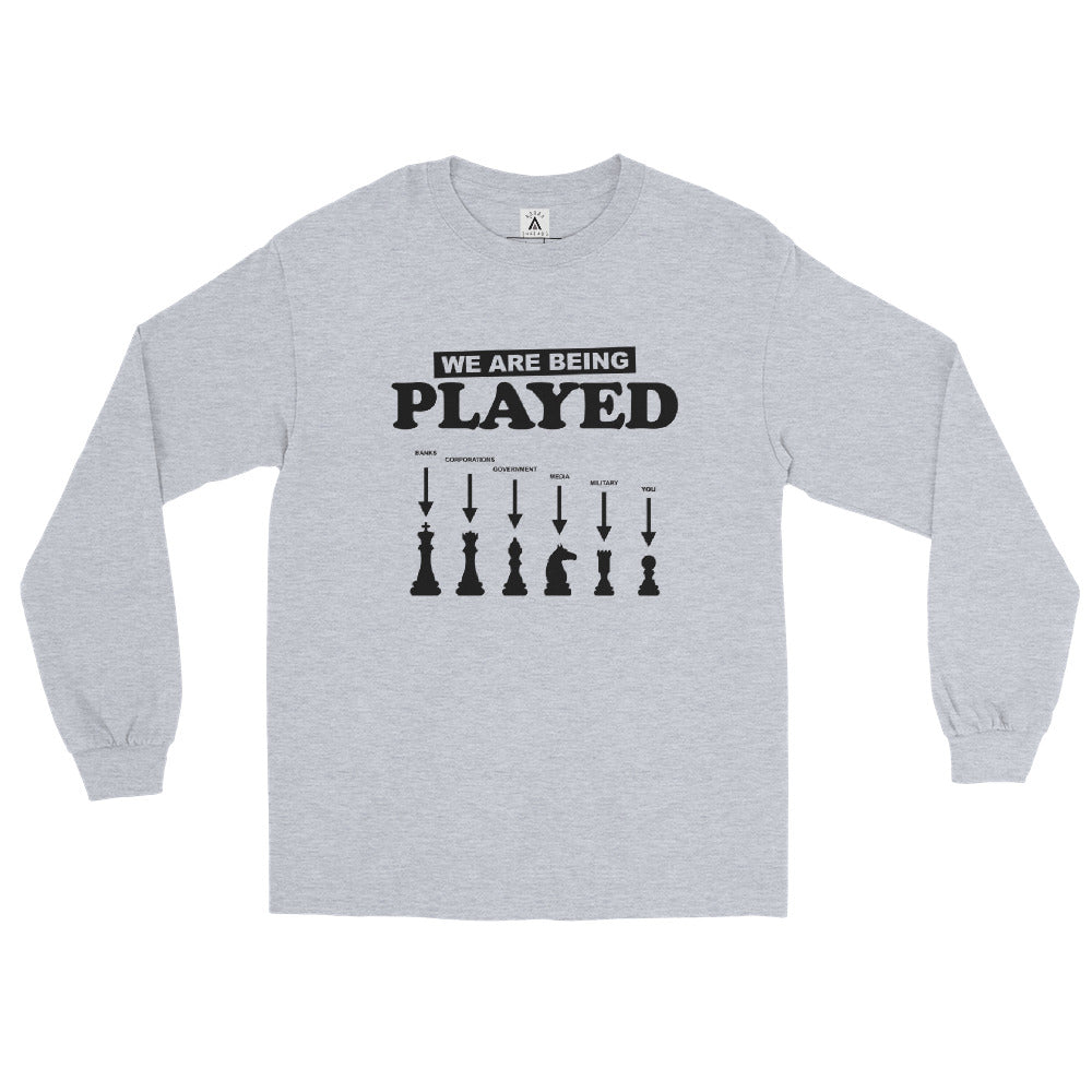 We Are Being Played Men’s Long Sleeve Shirt