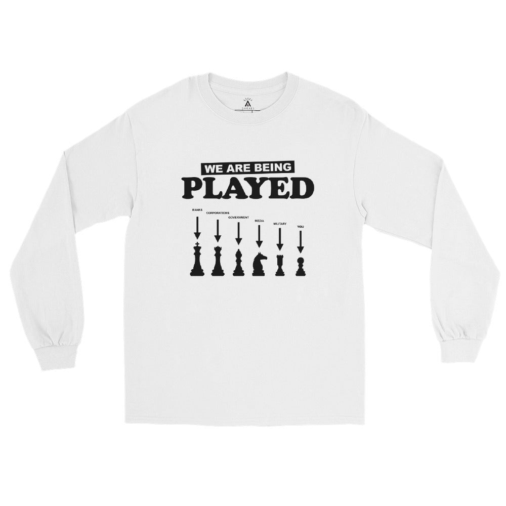 We Are Being Played Men’s Long Sleeve Shirt