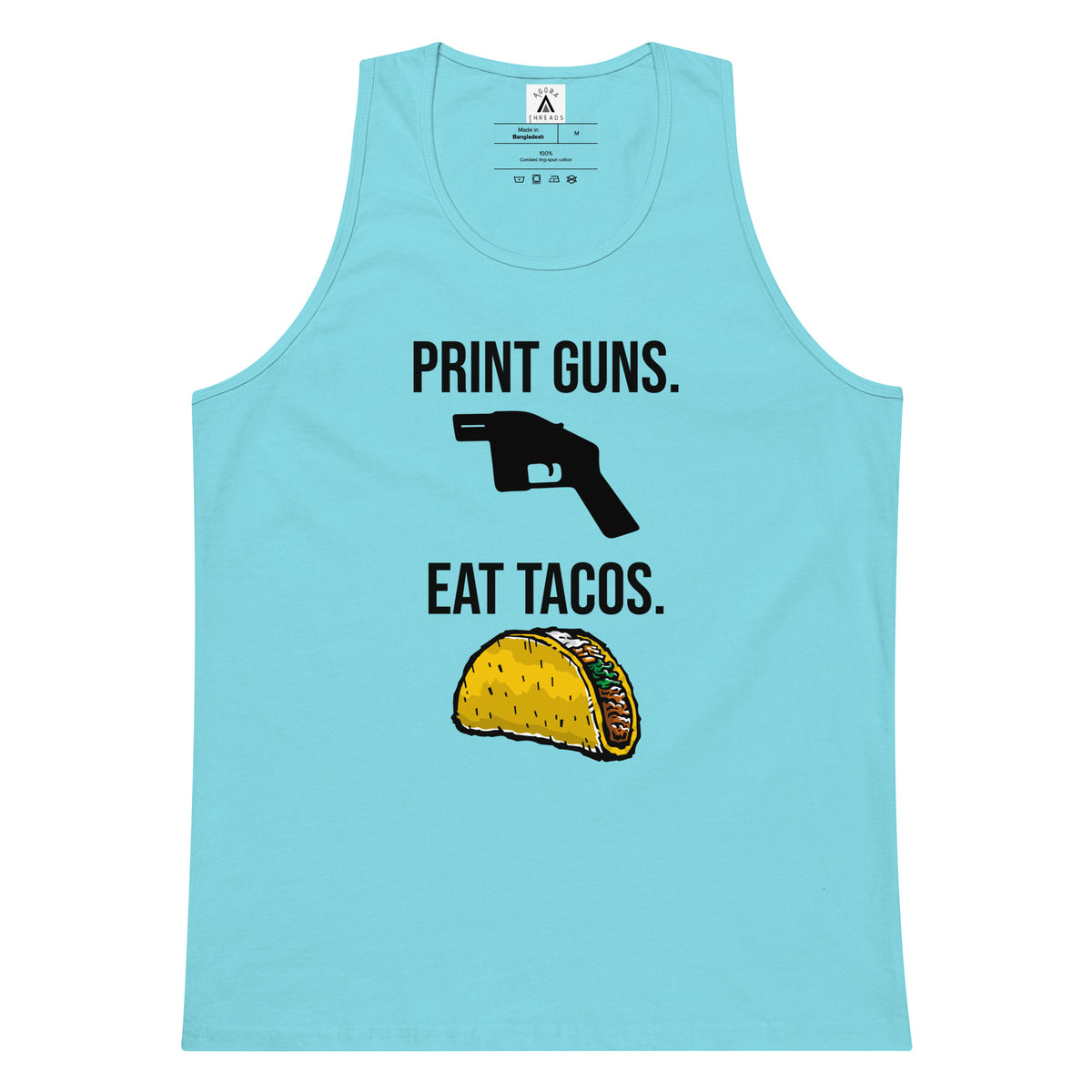Print Guns, Eat Tacos Tank Top