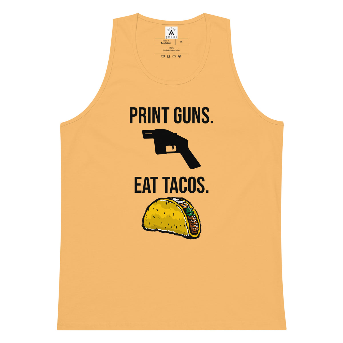 Print Guns, Eat Tacos Tank Top