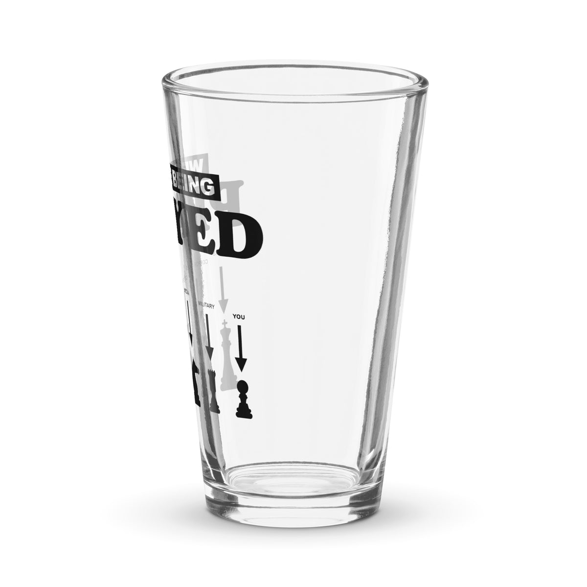 We Are Being Played Pint Glass