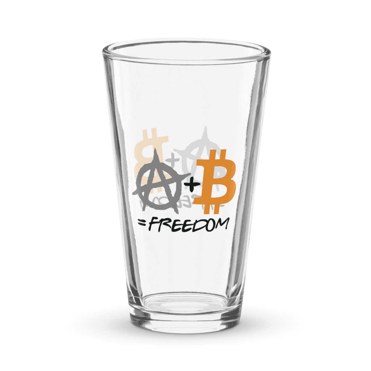 Anarchy + Bitcoin Pint Glass