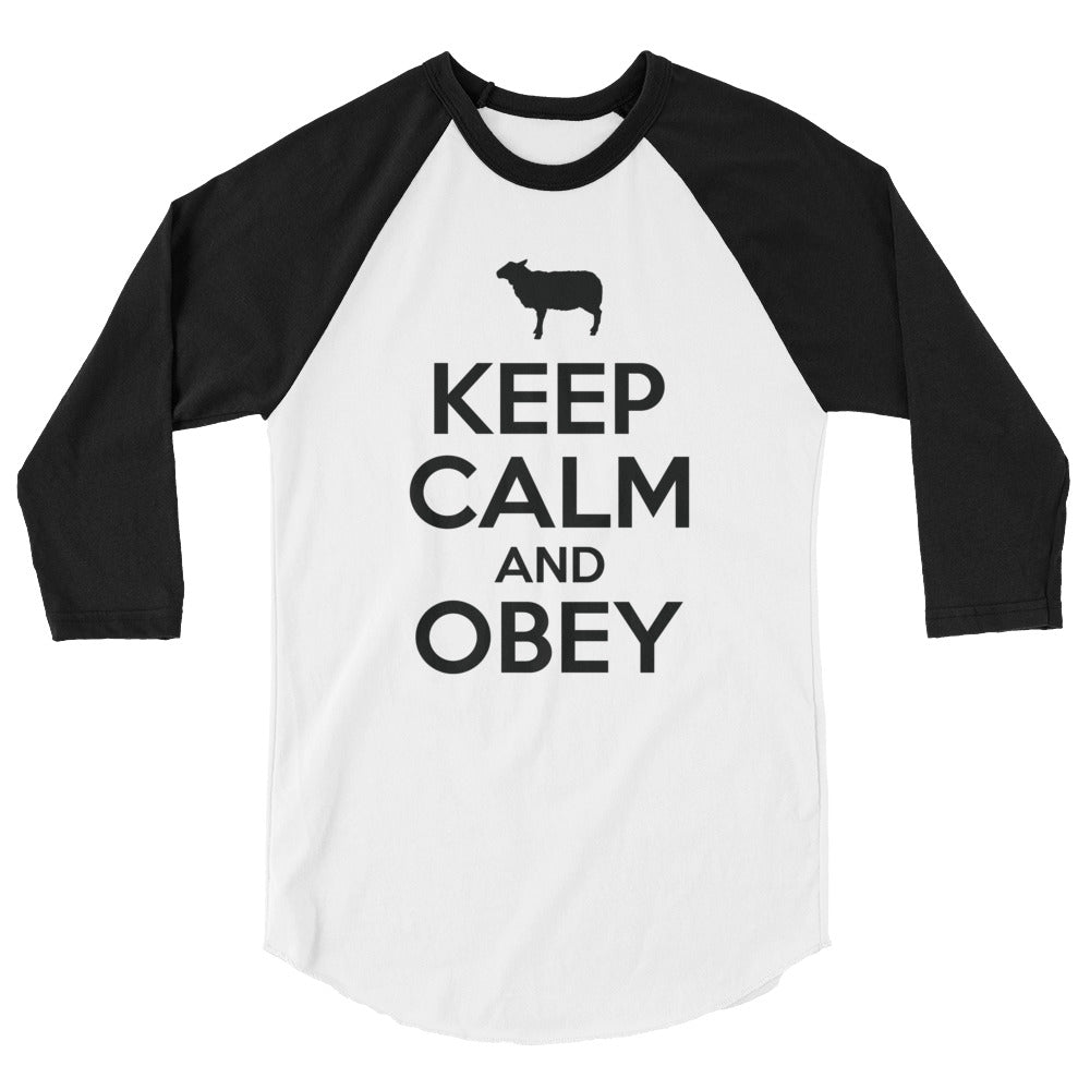 Keep Calm & Obey 3/4 Sleeve Shirt