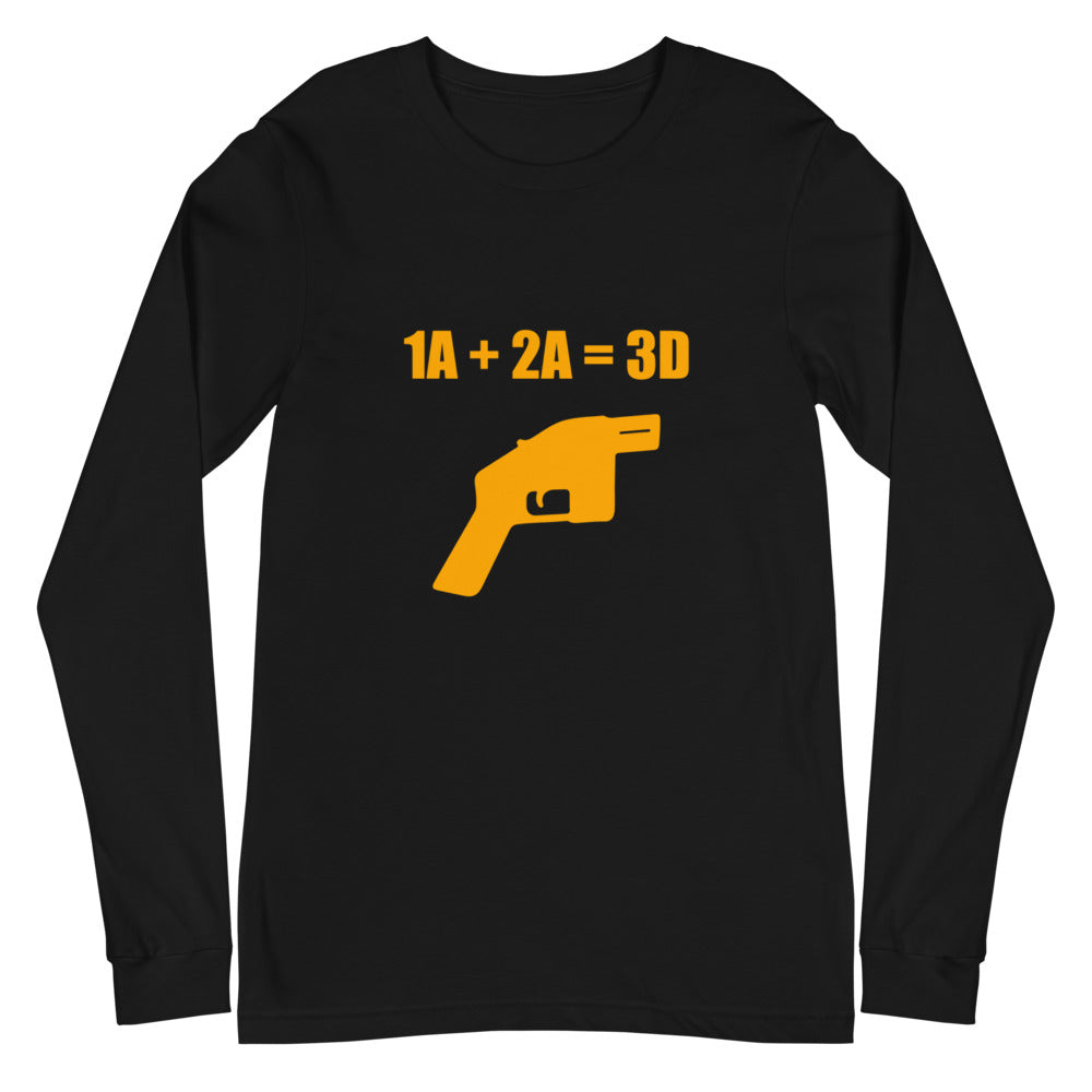 1A + 2A = 3D Long Sleeve Tee