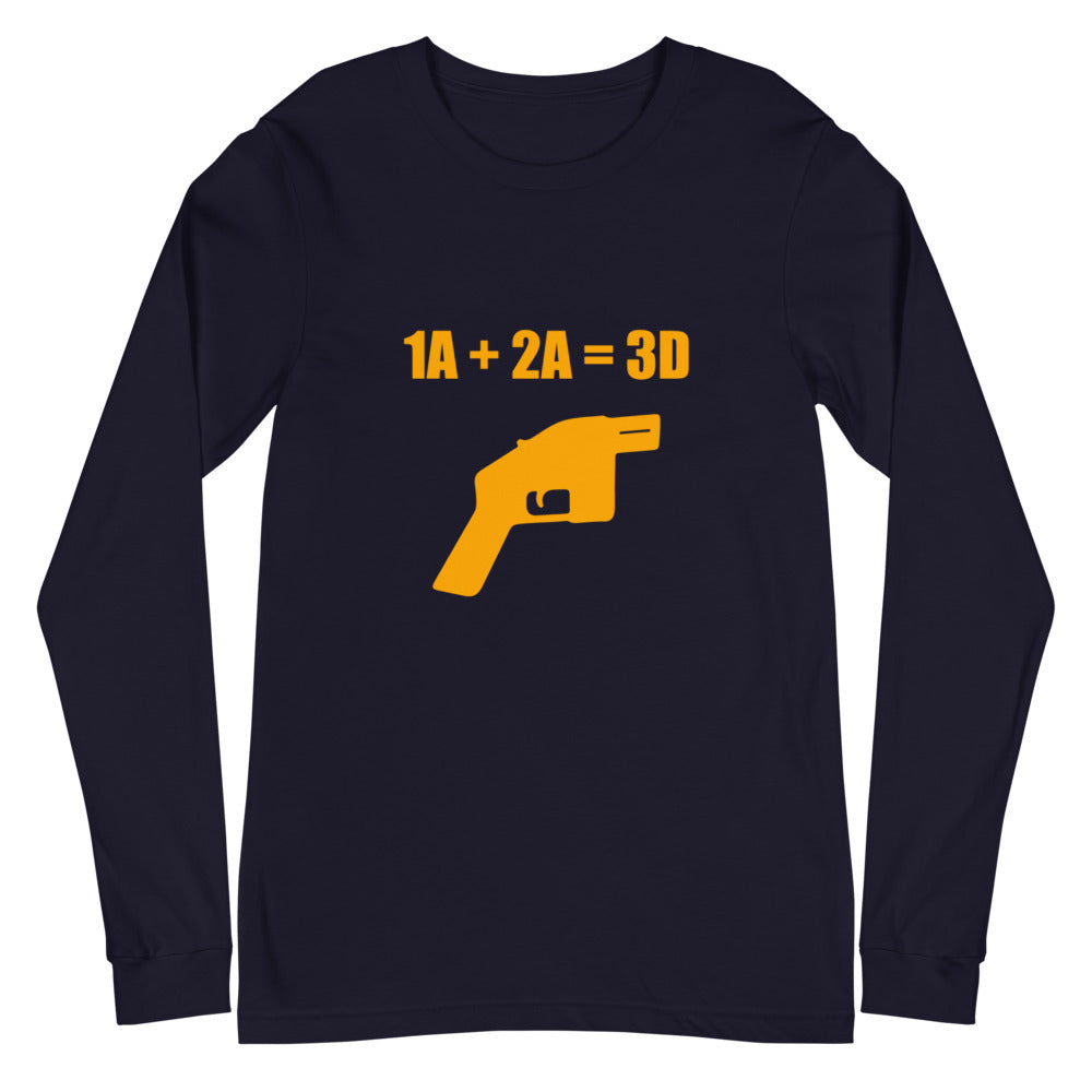 1A + 2A = 3D Long Sleeve Tee