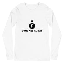 Load image into Gallery viewer, Come &amp; Take It Bitcoin Long Sleeve Tee
