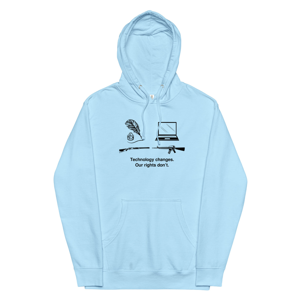 Technology Changes, Our Rights Don't Midweight Hoodie