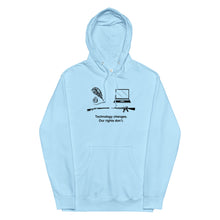 Load image into Gallery viewer, Technology Changes, Our Rights Don&#39;t Midweight Hoodie

