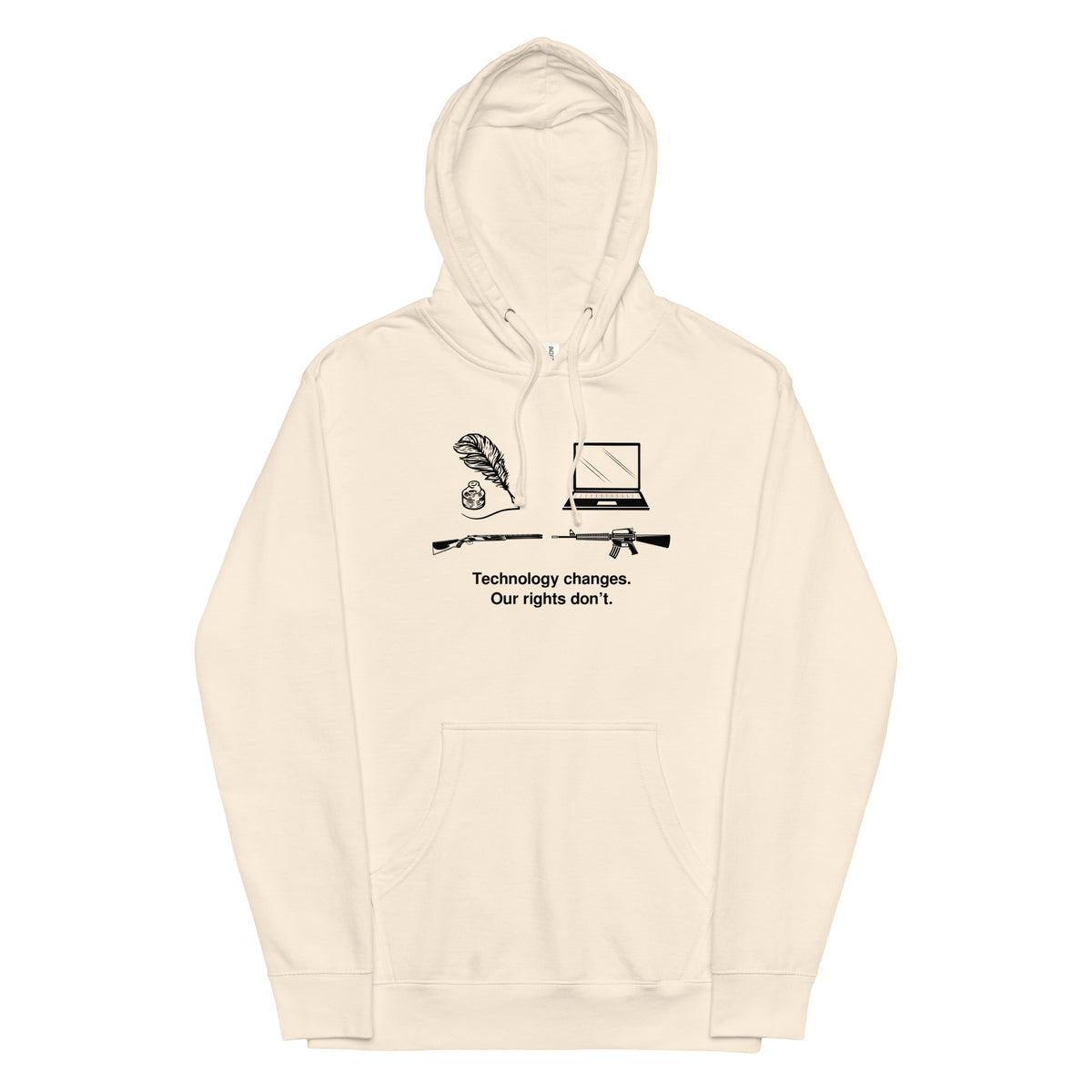Technology Changes, Our Rights Don't Midweight Hoodie